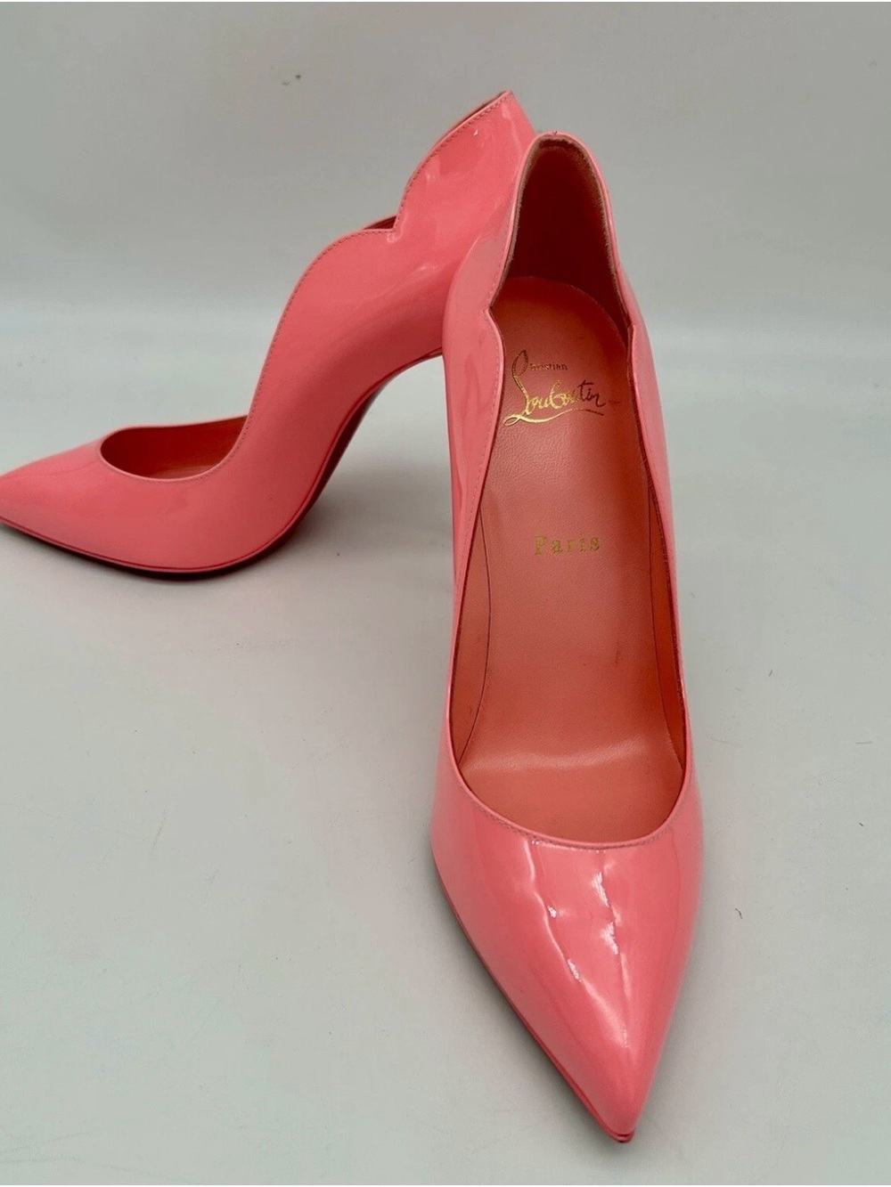Christian Louboutin Hot Chick 100 Pointed Toe Pumps Florida Pink 39